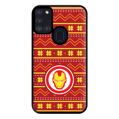 Iron Christmas Pattern Phone Case for Galaxy A21s