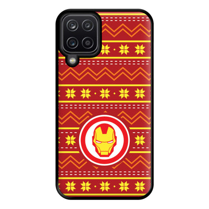 Iron Christmas Pattern Phone Case for Galaxy A12