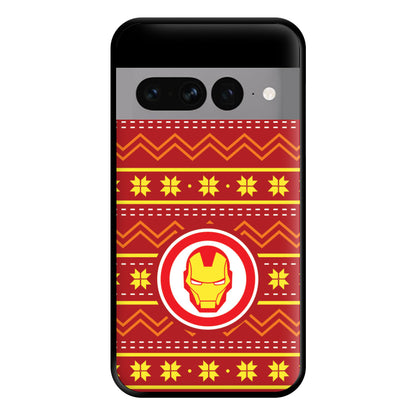 Iron Christmas Pattern Phone Case for Google Pixel 7 Pro