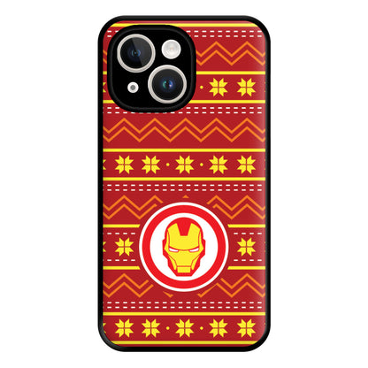 Iron Christmas Pattern Phone Case for iPhone 14 Plus