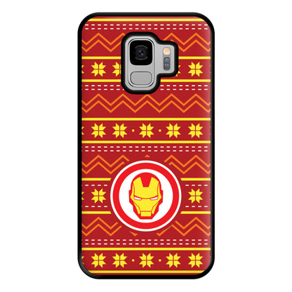 Iron Christmas Pattern Phone Case for Galaxy S9 Plus