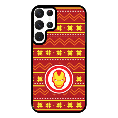 Iron Christmas Pattern Phone Case for Galaxy S22 Ultra