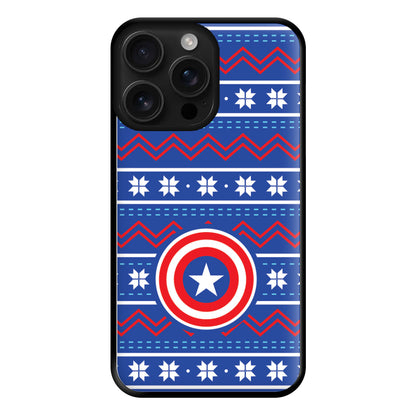 Captain Christmas Pattern Phone Case for iPhone 16 Pro Max