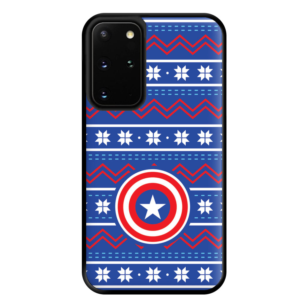 Captain Christmas Pattern Phone Case for Galaxy S20 Plus