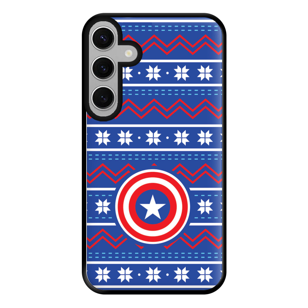 Captain Christmas Pattern Phone Case for Galaxy S24FE