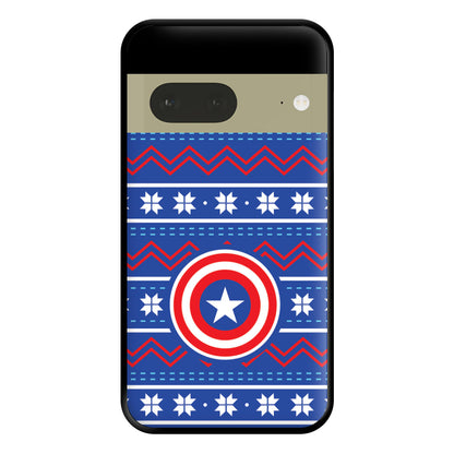 Captain Christmas Pattern Phone Case for Google Pixel 7a