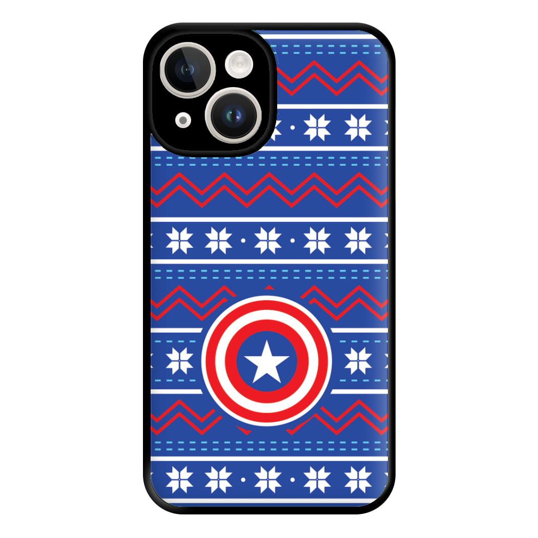 Captain Christmas Pattern Phone Case for iPhone 14