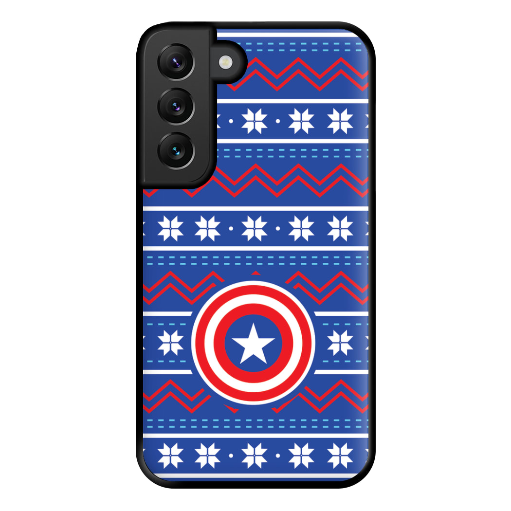 Captain Christmas Pattern Phone Case for Galaxy S22 Plus