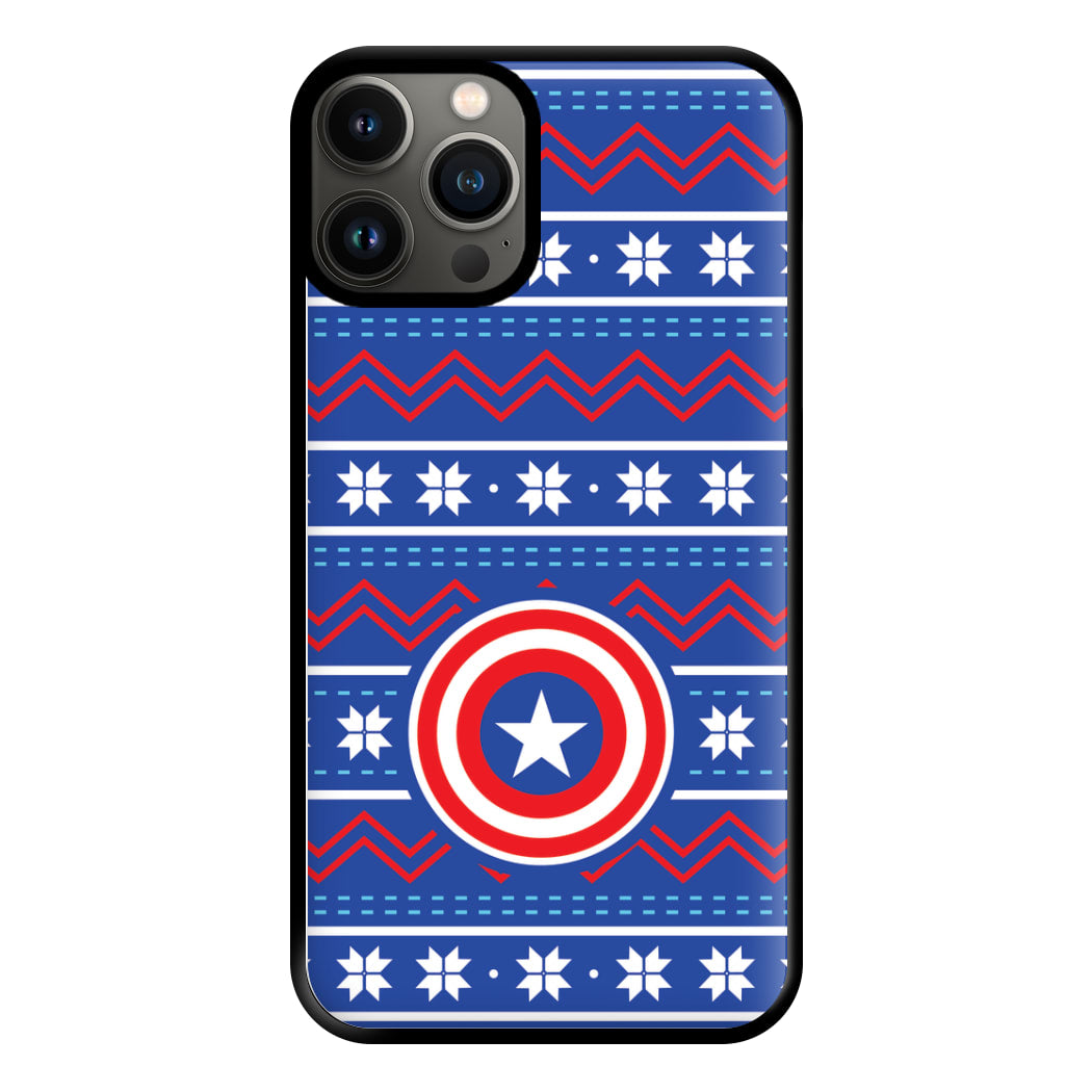 Captain Christmas Pattern Phone Case for iPhone 13 Pro Max