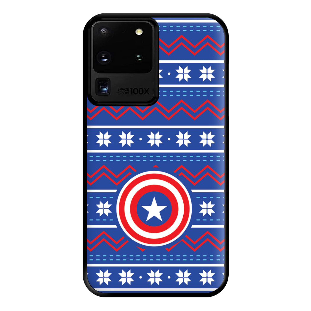 Captain Christmas Pattern Phone Case for Galaxy S20 Ultra