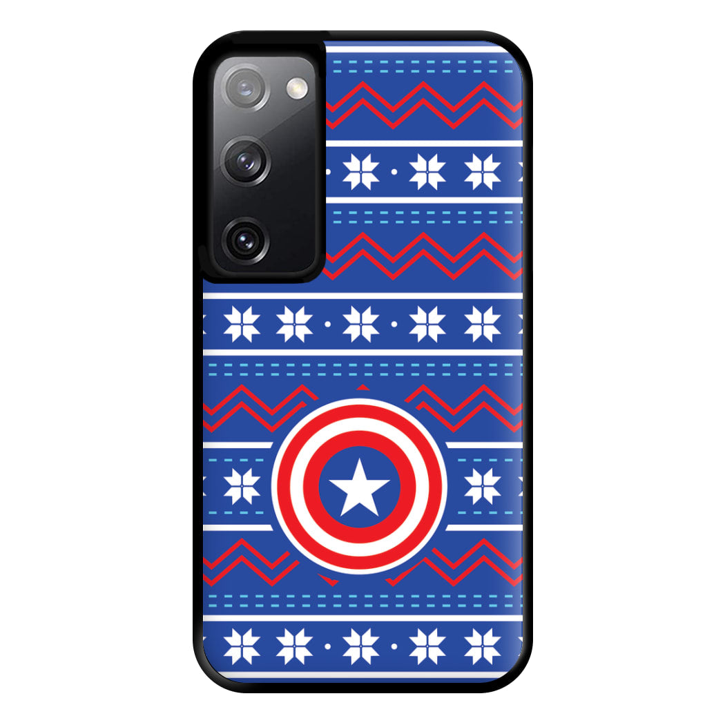 Captain Christmas Pattern Phone Case for Galaxy S20