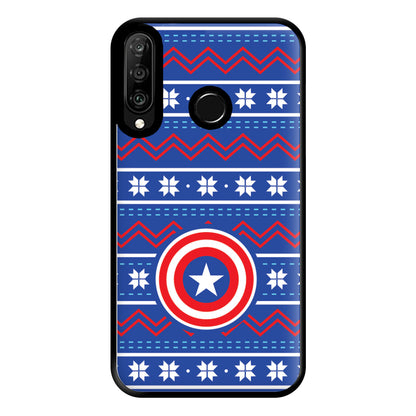 Captain Christmas Pattern Phone Case for Huawei P30 Lite