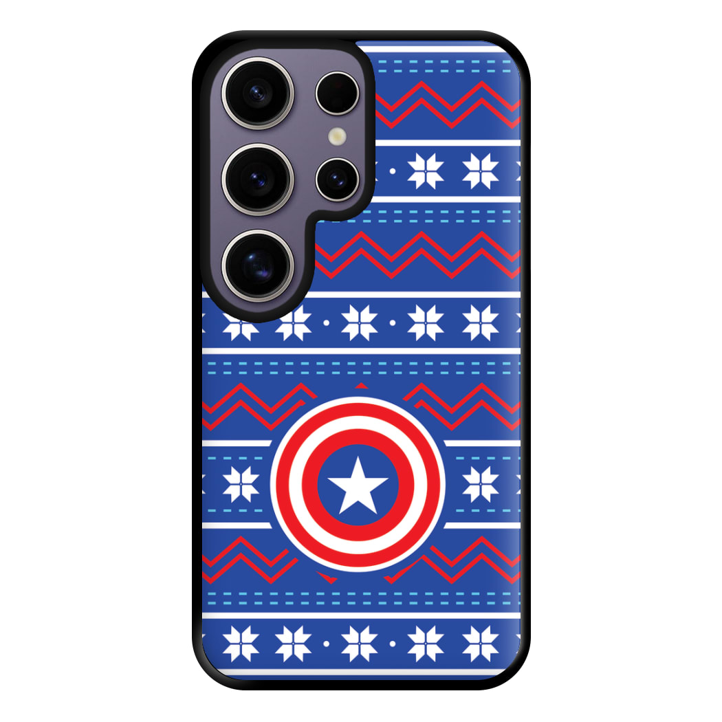 Captain Christmas Pattern Phone Case for Galaxy S25 Ultra