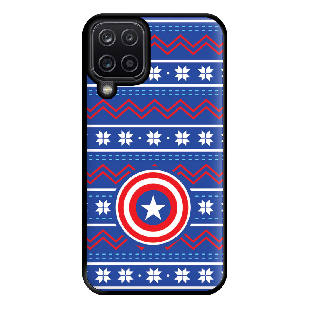 Captain Christmas Pattern Phone Case for Galaxy A12