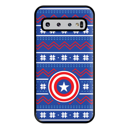 Captain Christmas Pattern Phone Case for Galaxy S10 Plus