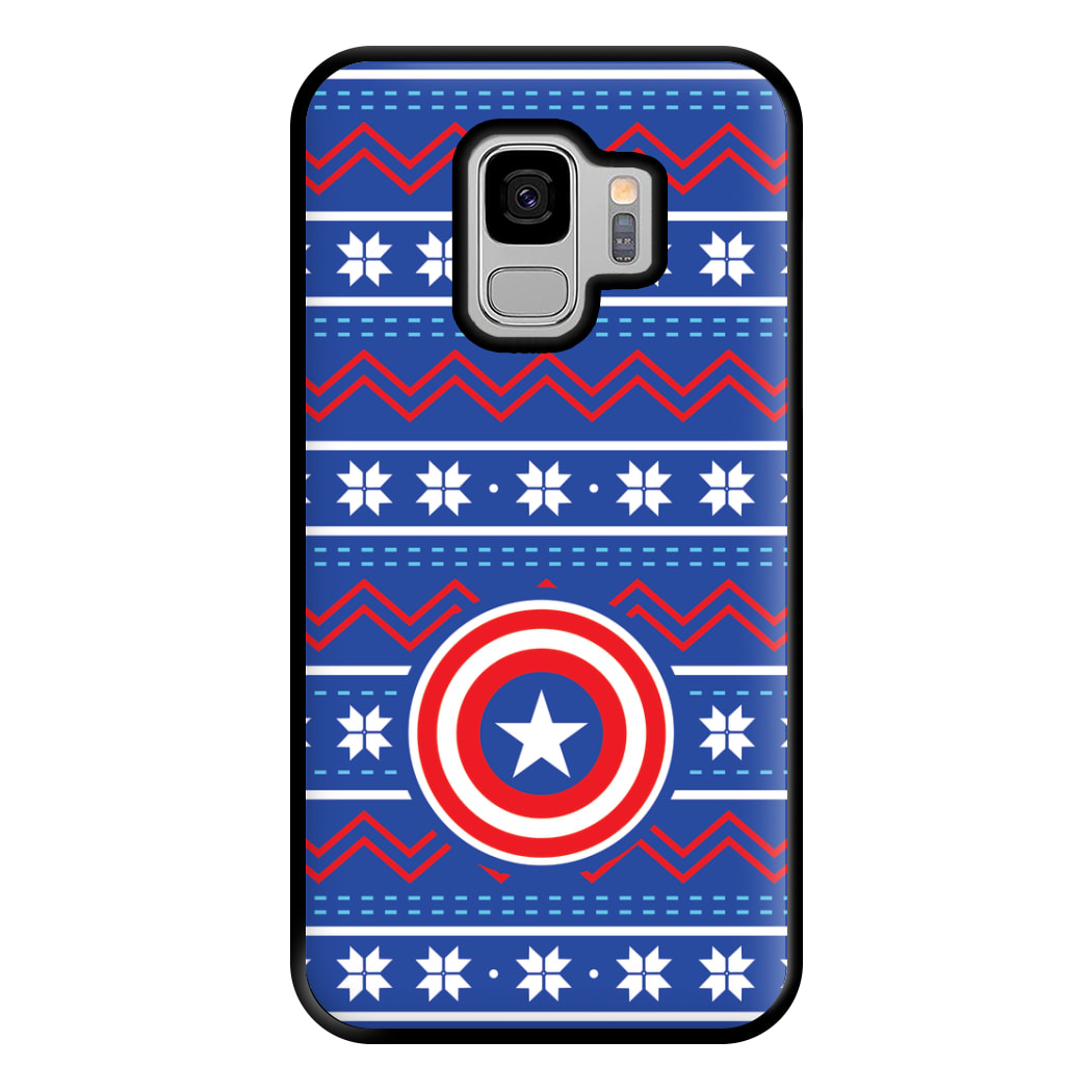 Captain Christmas Pattern Phone Case for Galaxy S9 Plus