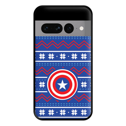 Captain Christmas Pattern Phone Case for Google Pixel 7 Pro