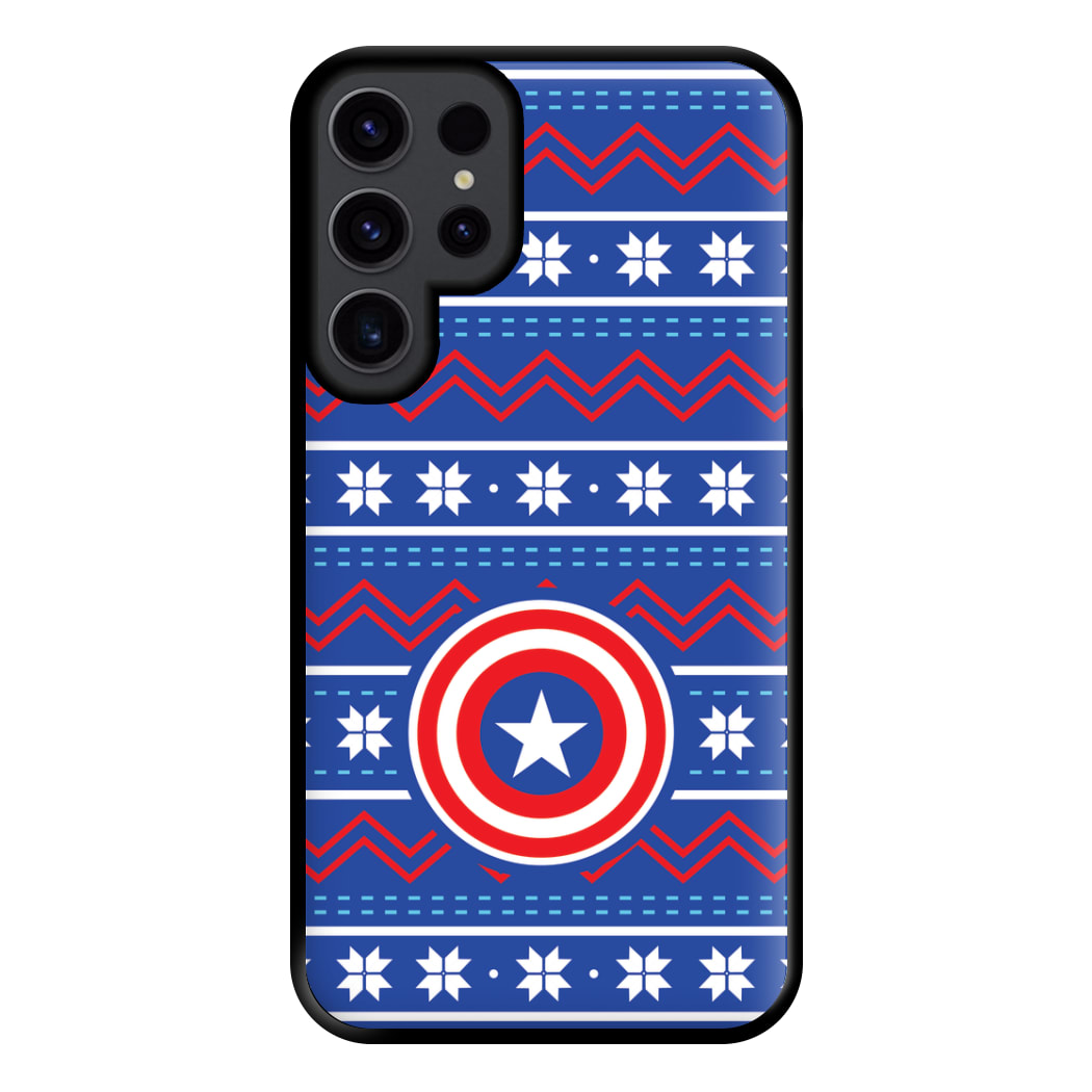 Captain Christmas Pattern Phone Case for Galaxy S23 Ultra