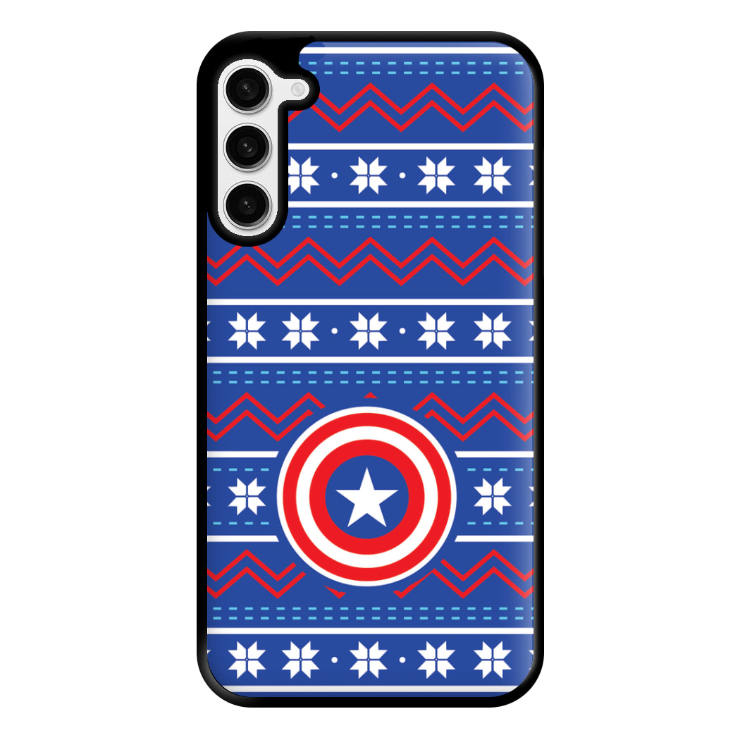 Captain Christmas Pattern Phone Case for Galaxy S23 Plus