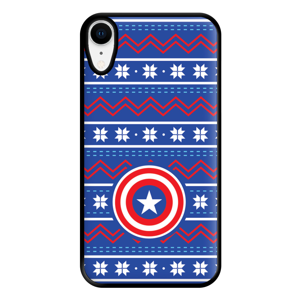 Captain Christmas Pattern Phone Case for iPhone XR