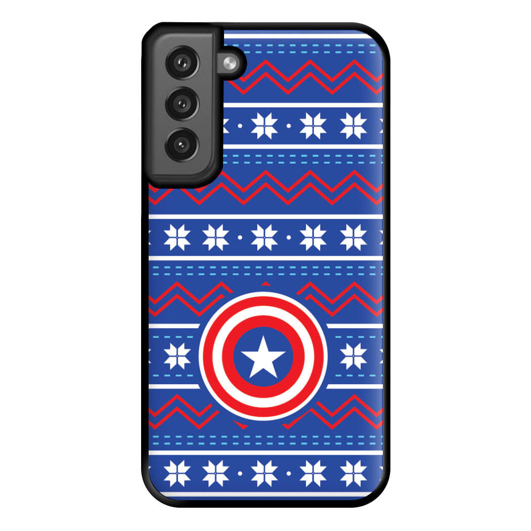 Captain Christmas Pattern Phone Case for Galaxy S21FE