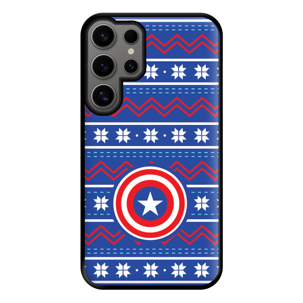 Captain Christmas Pattern Phone Case for Galaxy S24 Ultra