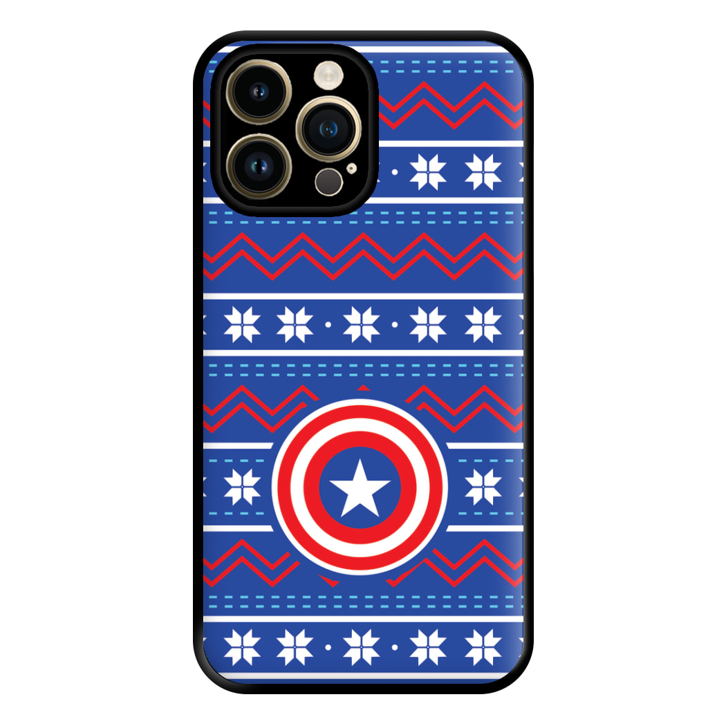 Captain Christmas Pattern Phone Case for iPhone 14 Pro Max