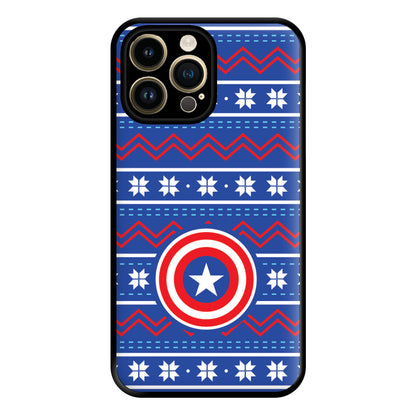 Captain Christmas Pattern Phone Case for iPhone 14 Pro Max