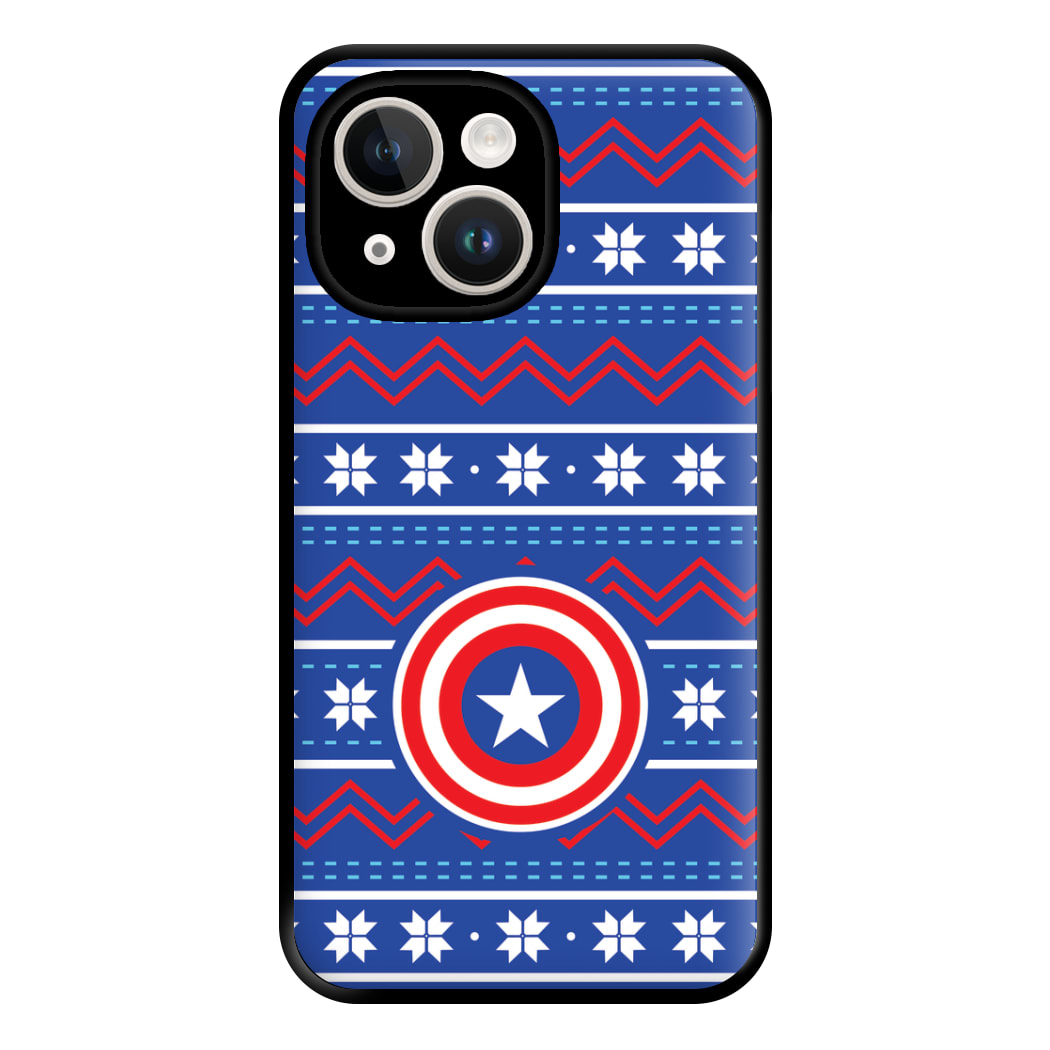 Captain Christmas Pattern Phone Case for iPhone 14 Plus