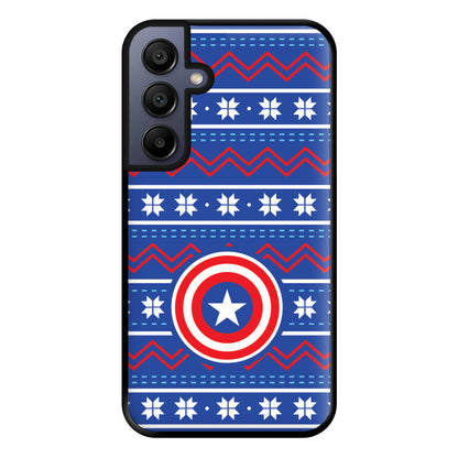 Captain Christmas Pattern Phone Case for Galaxy A15