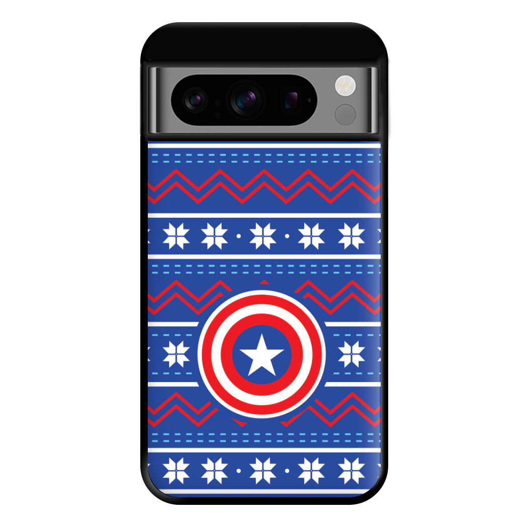 Captain Christmas Pattern Phone Case for Google Pixel 8 Pro