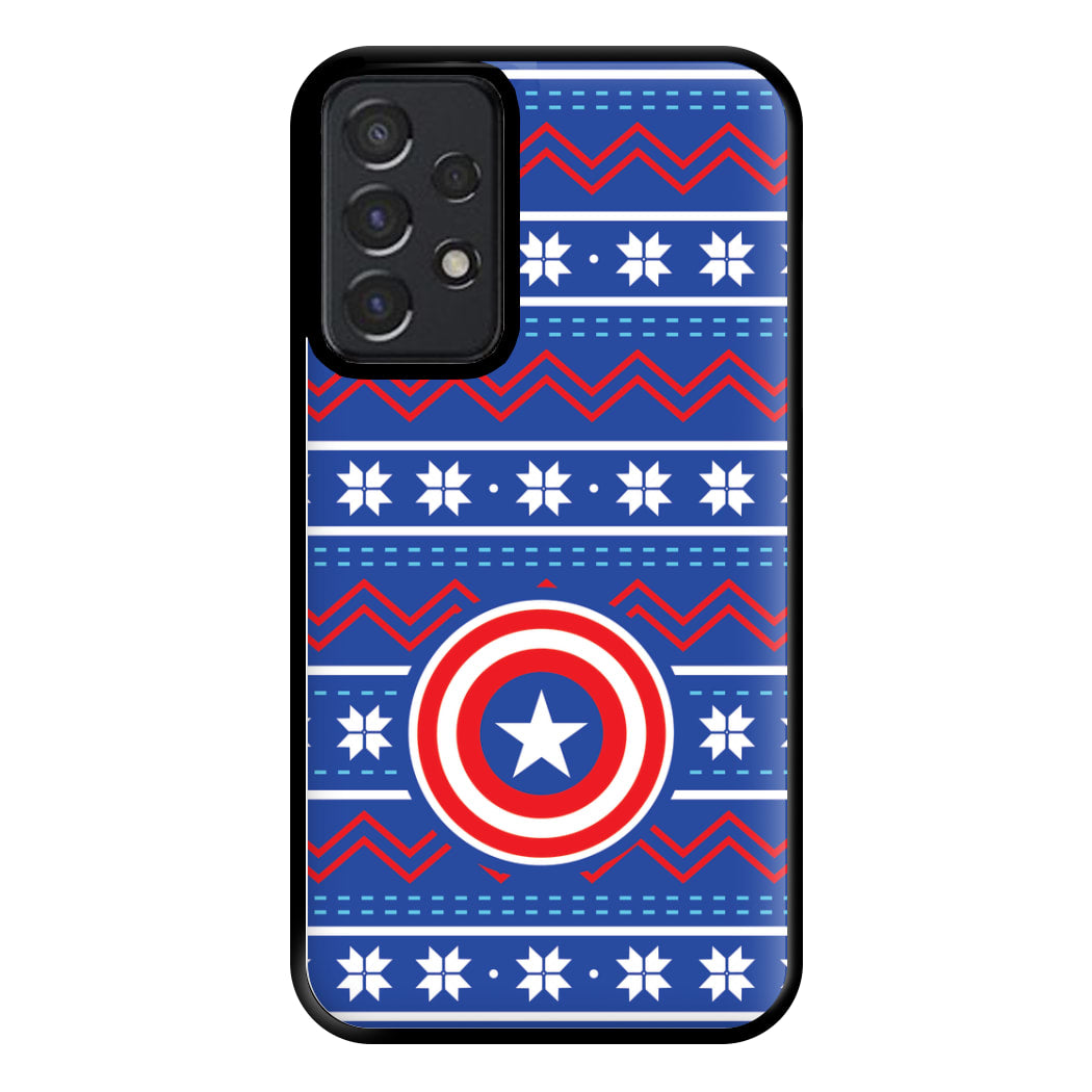 Captain Christmas Pattern Phone Case for Galaxy A52 / A52s