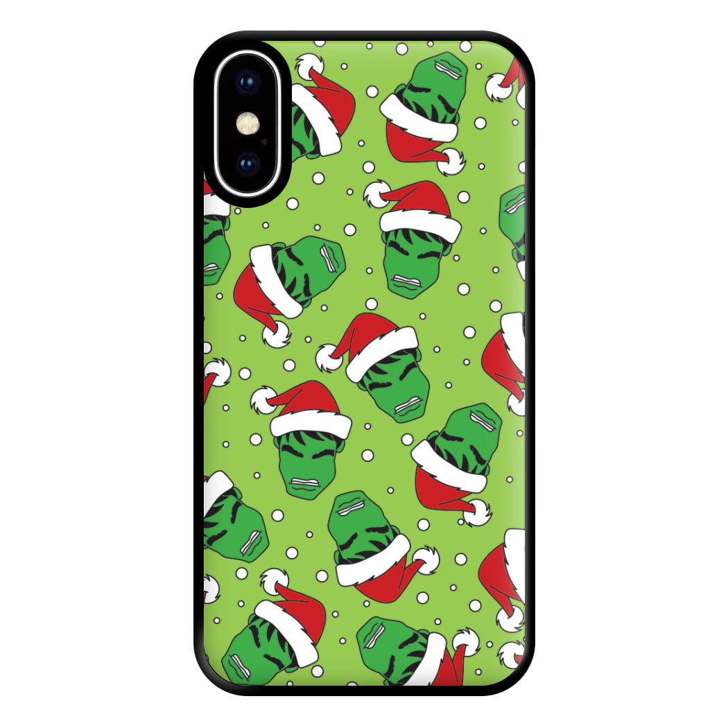 Green Christmas Pattern Phone Case for iPhone XS Max