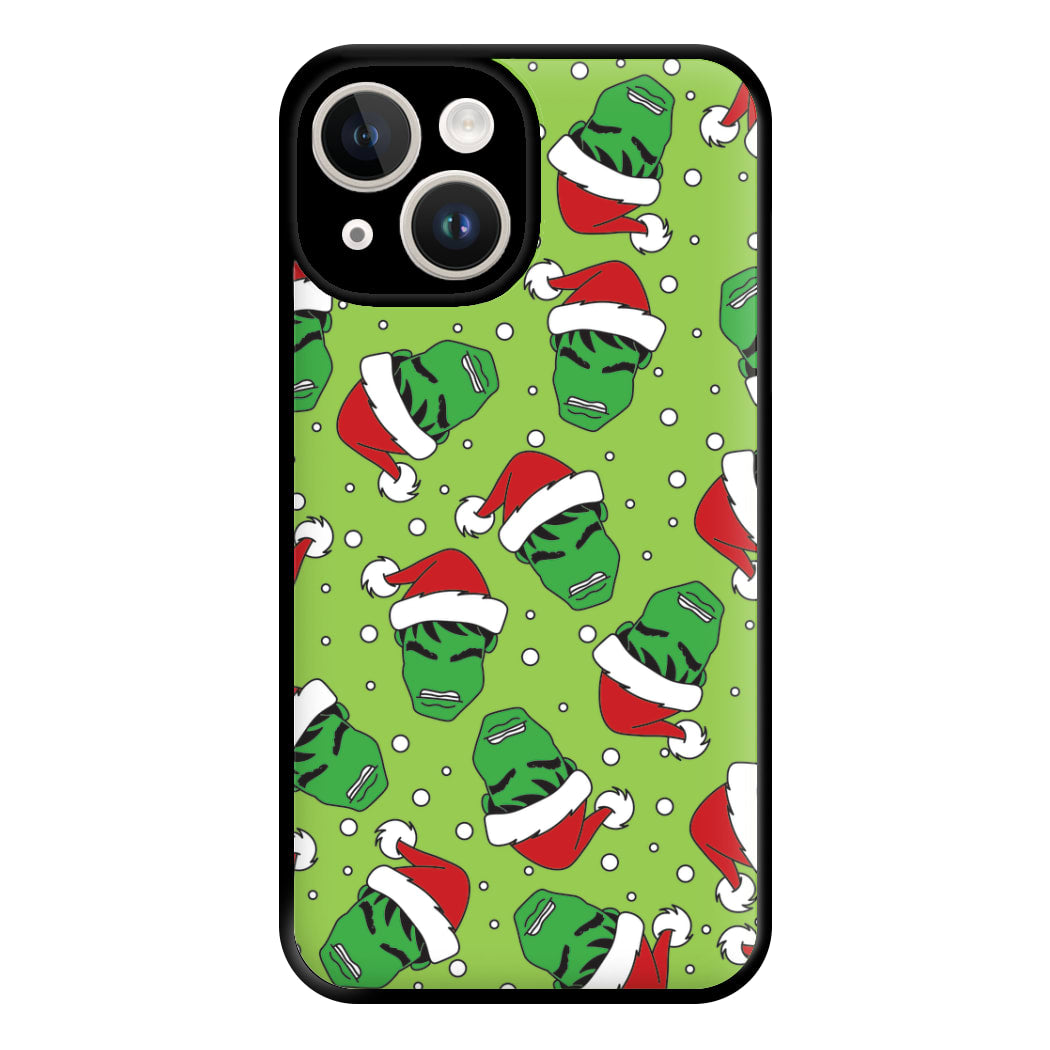 Green Christmas Pattern Phone Case for iPhone 14