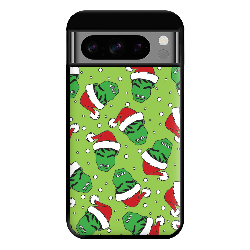 Green Christmas Pattern Phone Case for Google Pixel 8 Pro