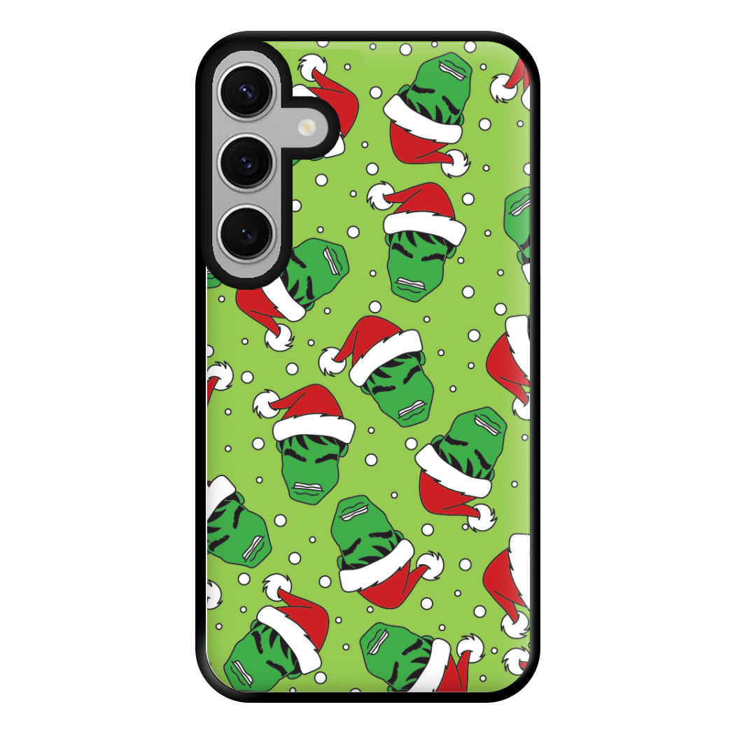 Green Christmas Pattern Phone Case for Galaxy S24FE