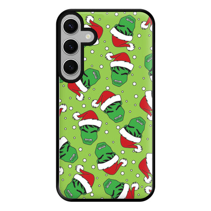 Green Christmas Pattern Phone Case for Galaxy S24FE