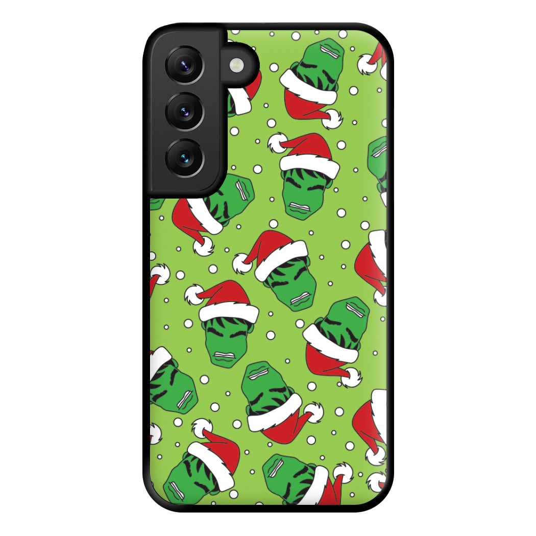 Green Christmas Pattern Phone Case for Galaxy S22 Plus