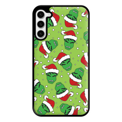 Green Christmas Pattern Phone Case for Galaxy S23 Plus