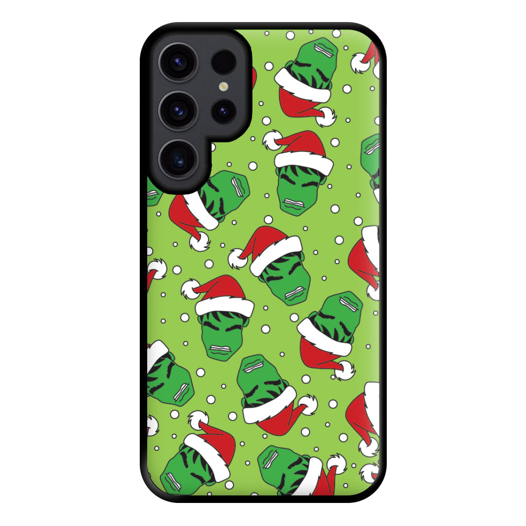 Green Christmas Pattern Phone Case for Galaxy S23 Ultra