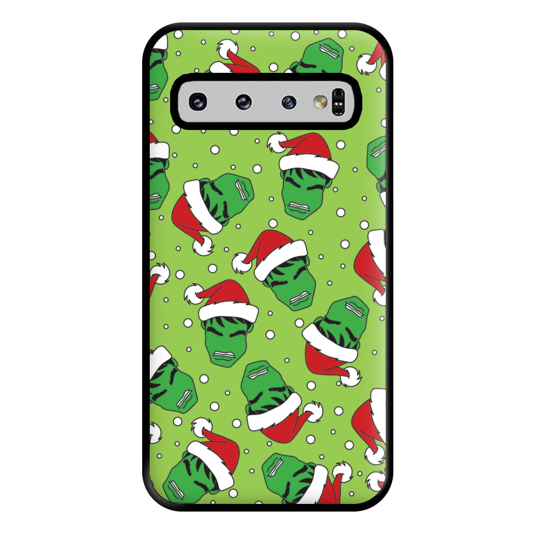 Green Christmas Pattern Phone Case for Galaxy S10 Plus