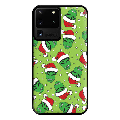 Green Christmas Pattern Phone Case for Galaxy S20 Ultra