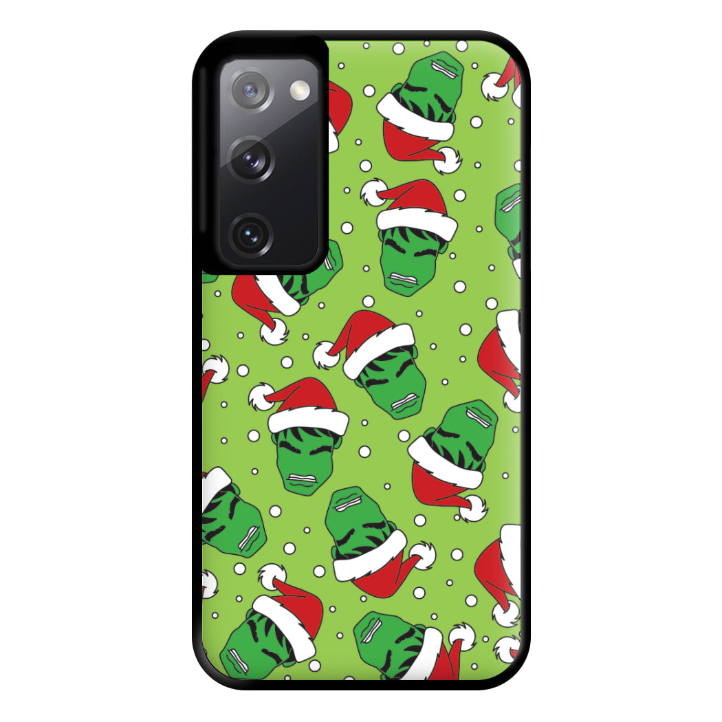 Green Christmas Pattern Phone Case for Galaxy S20FE