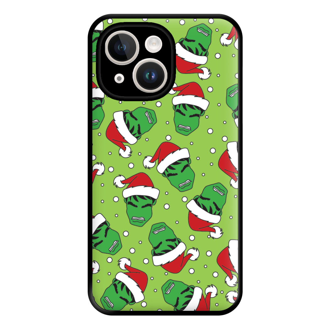 Green Christmas Pattern Phone Case for iPhone 14 Plus