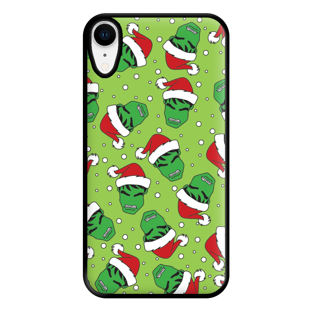 Green Christmas Pattern Phone Case for iPhone XR