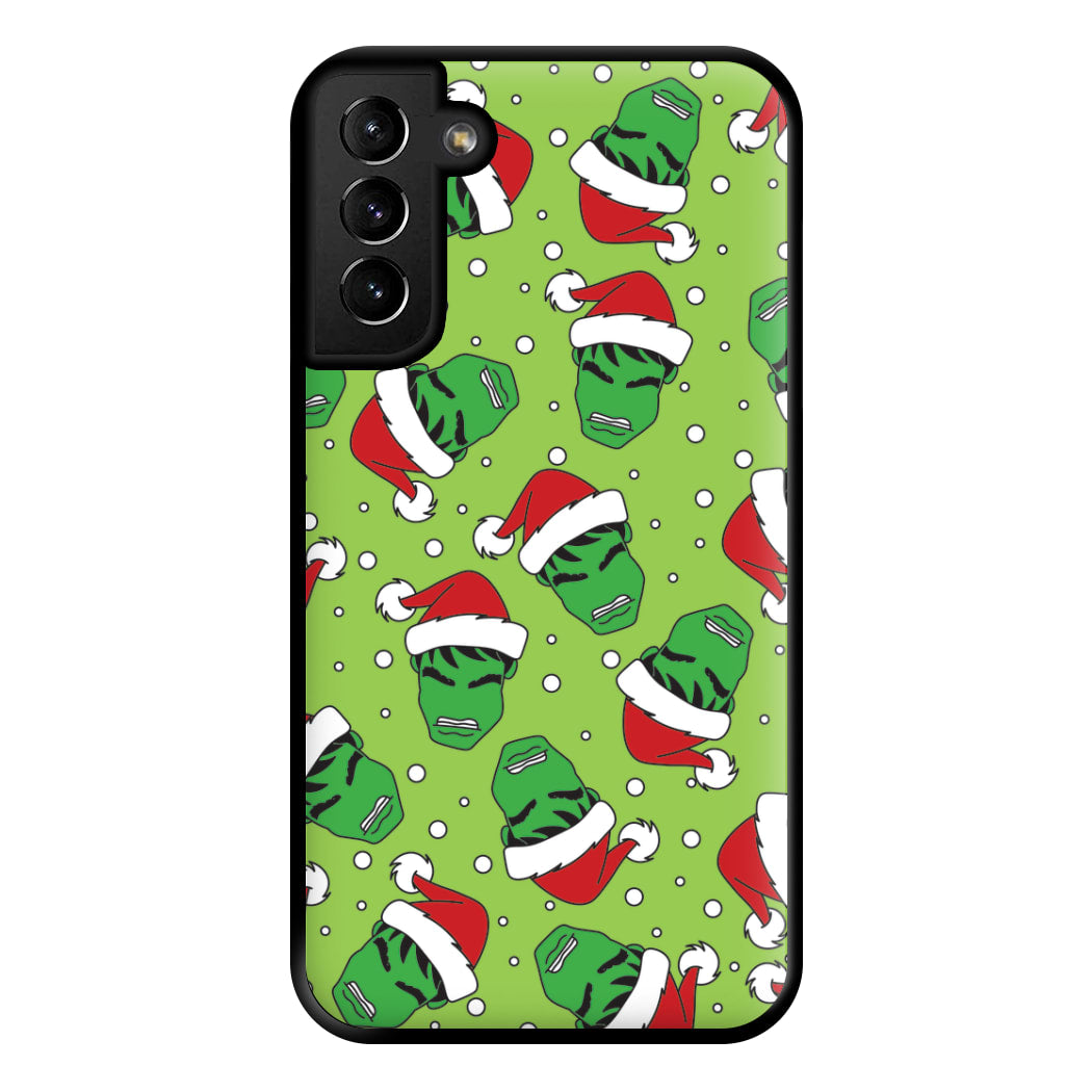 Green Christmas Pattern Phone Case for Galaxy S21 Plus