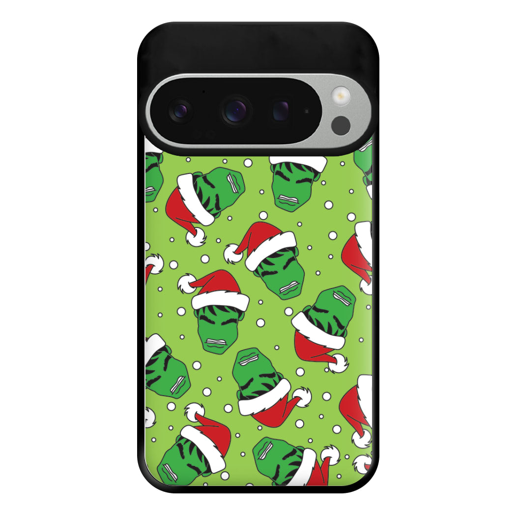 Green Christmas Pattern Phone Case for Google Pixel 9 Pro XL