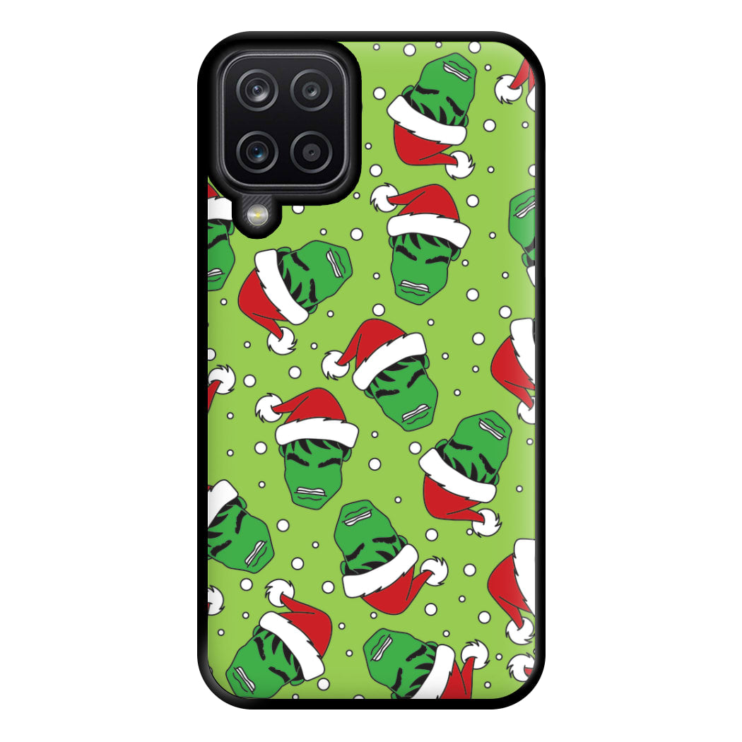 Green Christmas Pattern Phone Case for Galaxy A12