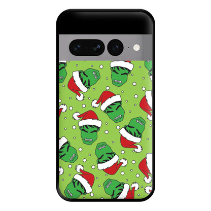 Green Christmas Pattern Phone Case for Google Pixel 7 Pro