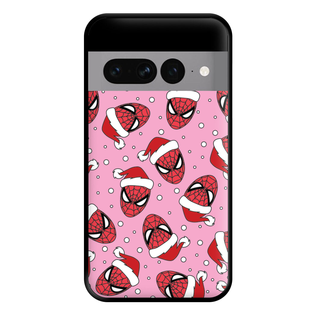 Spider Christmas Pattern Phone Case for Google Pixel 7 Pro